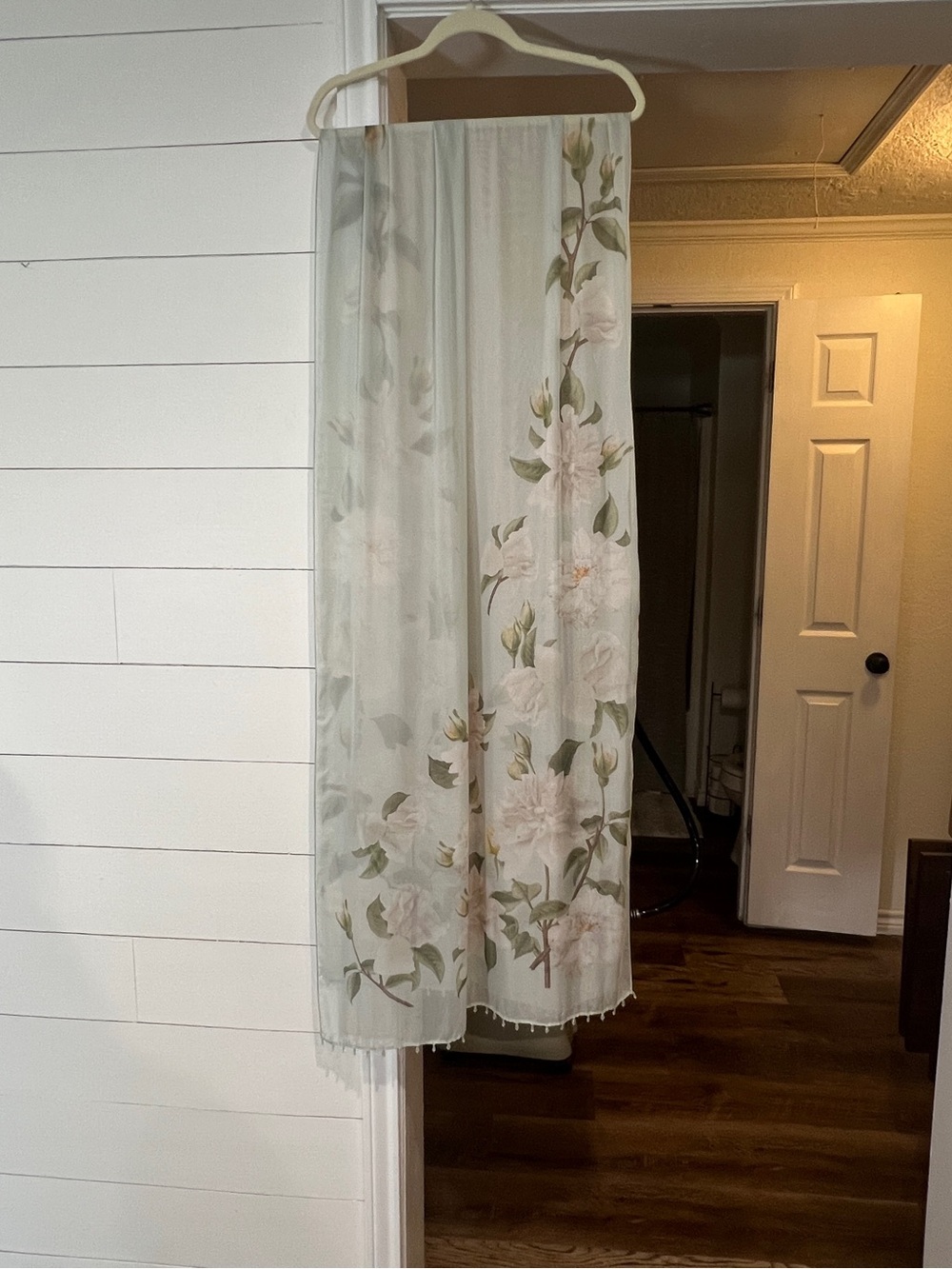 Sachin + Babi Floral Sheer Scarf Soft Sage Green